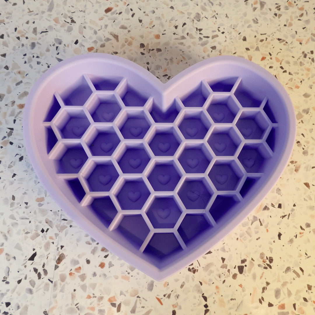Heart Slow Feeder & Lick Mat-Lavender