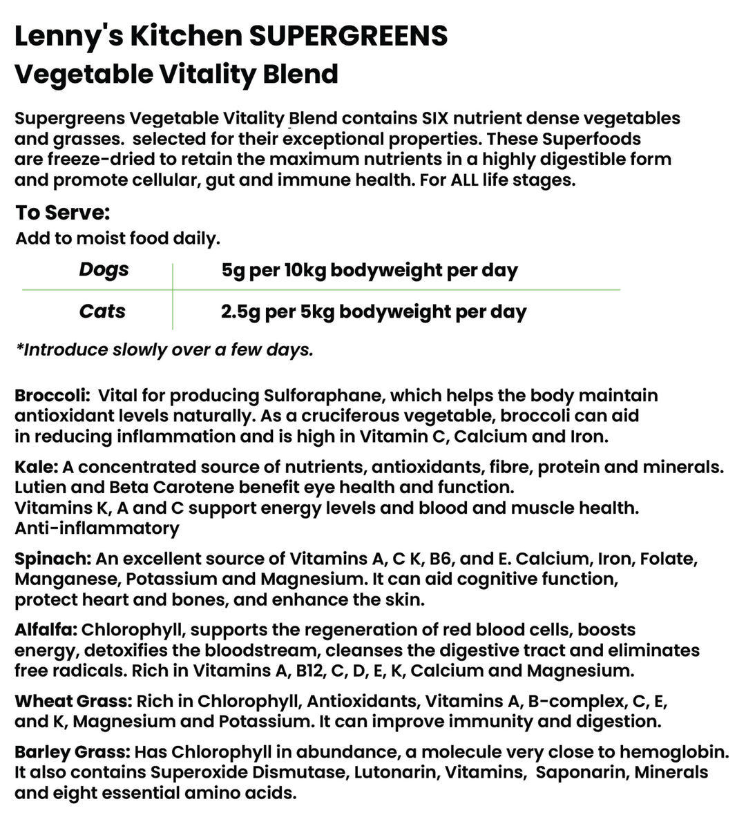 Supergreens Vegetable Vitality Blend 100G
