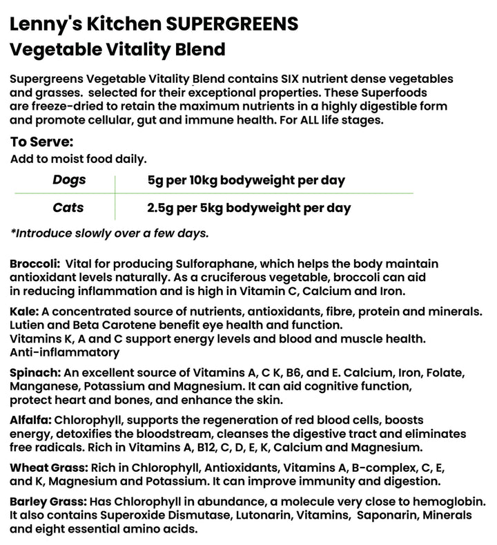 Supergreens Vegetable Vitality Blend 100G