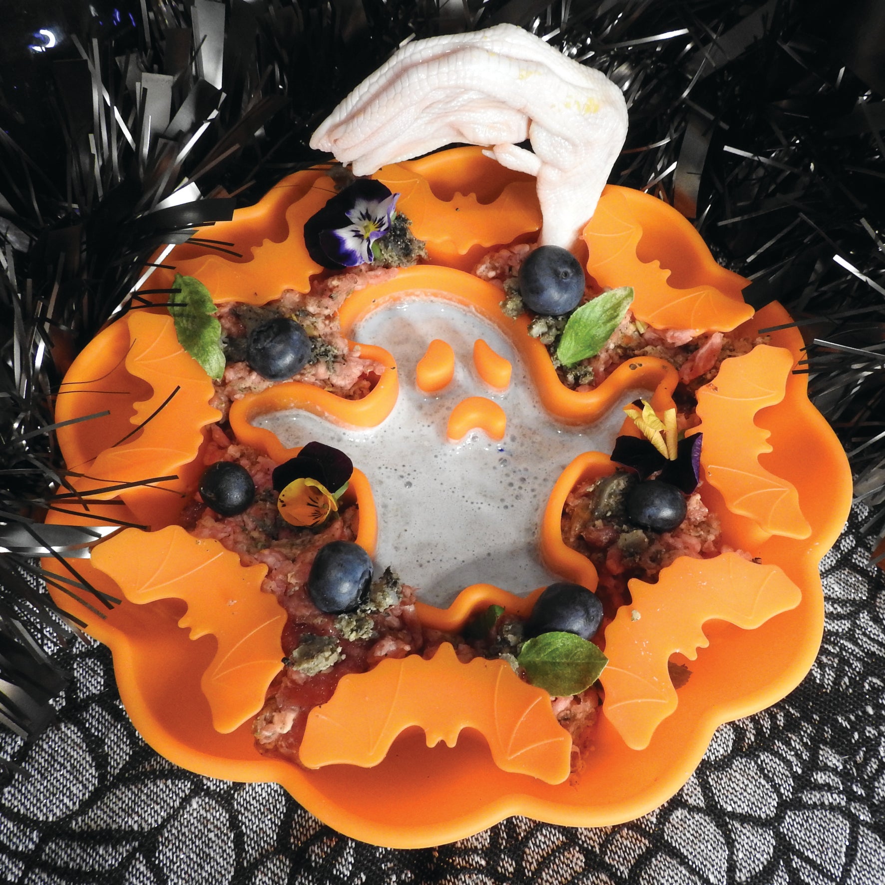 Halloween Ghost Enrichment Bowl - Pumpkin
