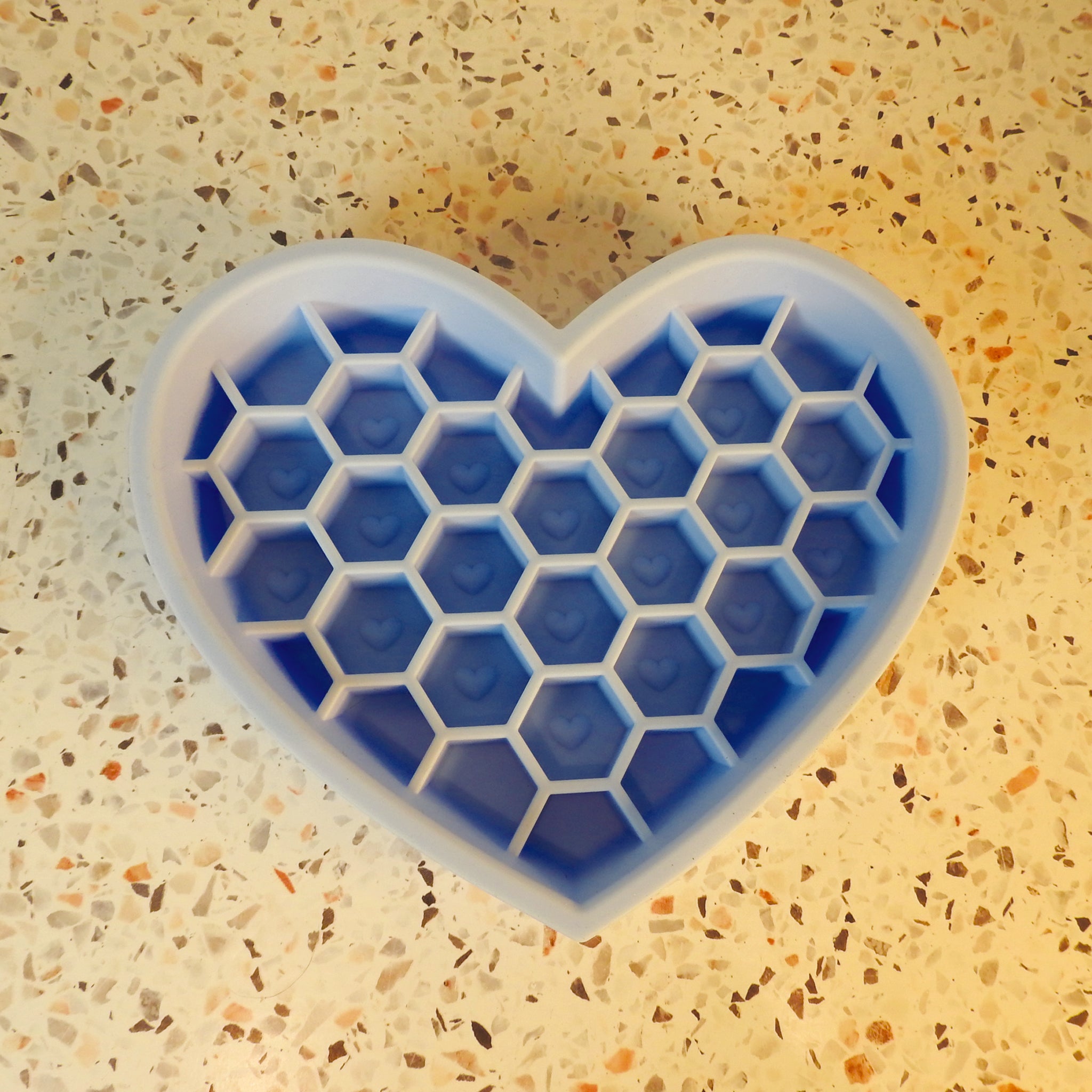 Heart Slow Feeder & Lick Mat - Powder Blue