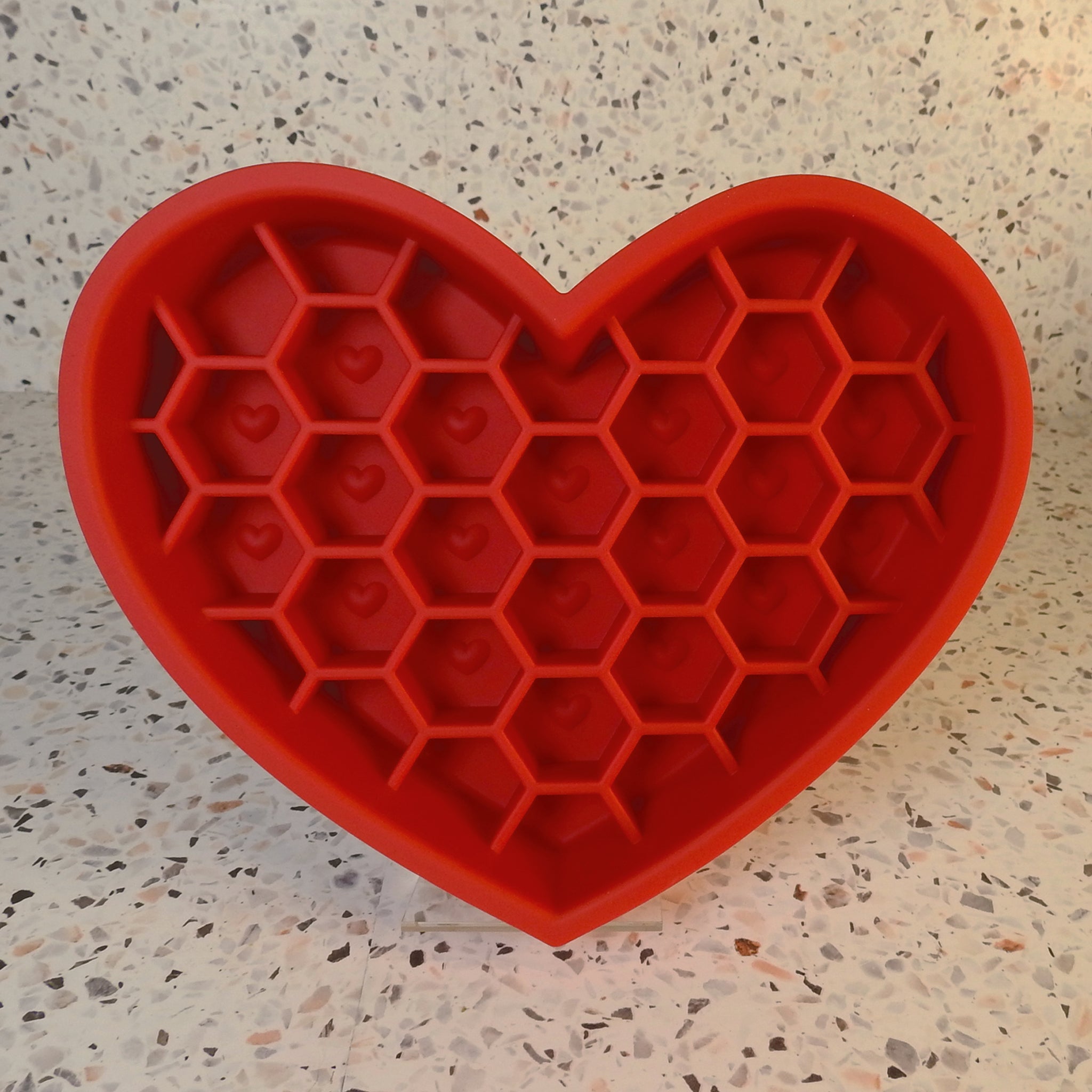 Heart Slow Feeder & Lick Mat-Scarlet