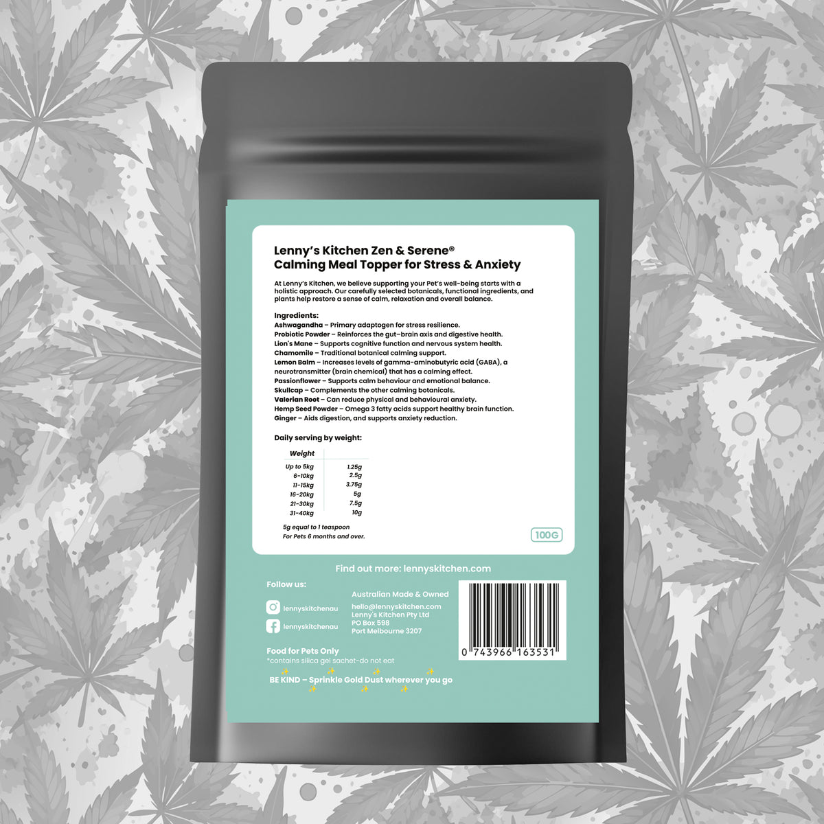 Zen & Serene Calming Meal Topper 100G
