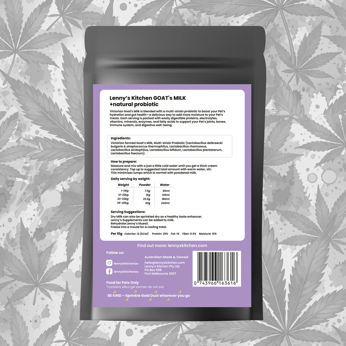 Goat's Milk + Natural Probiotic 100G