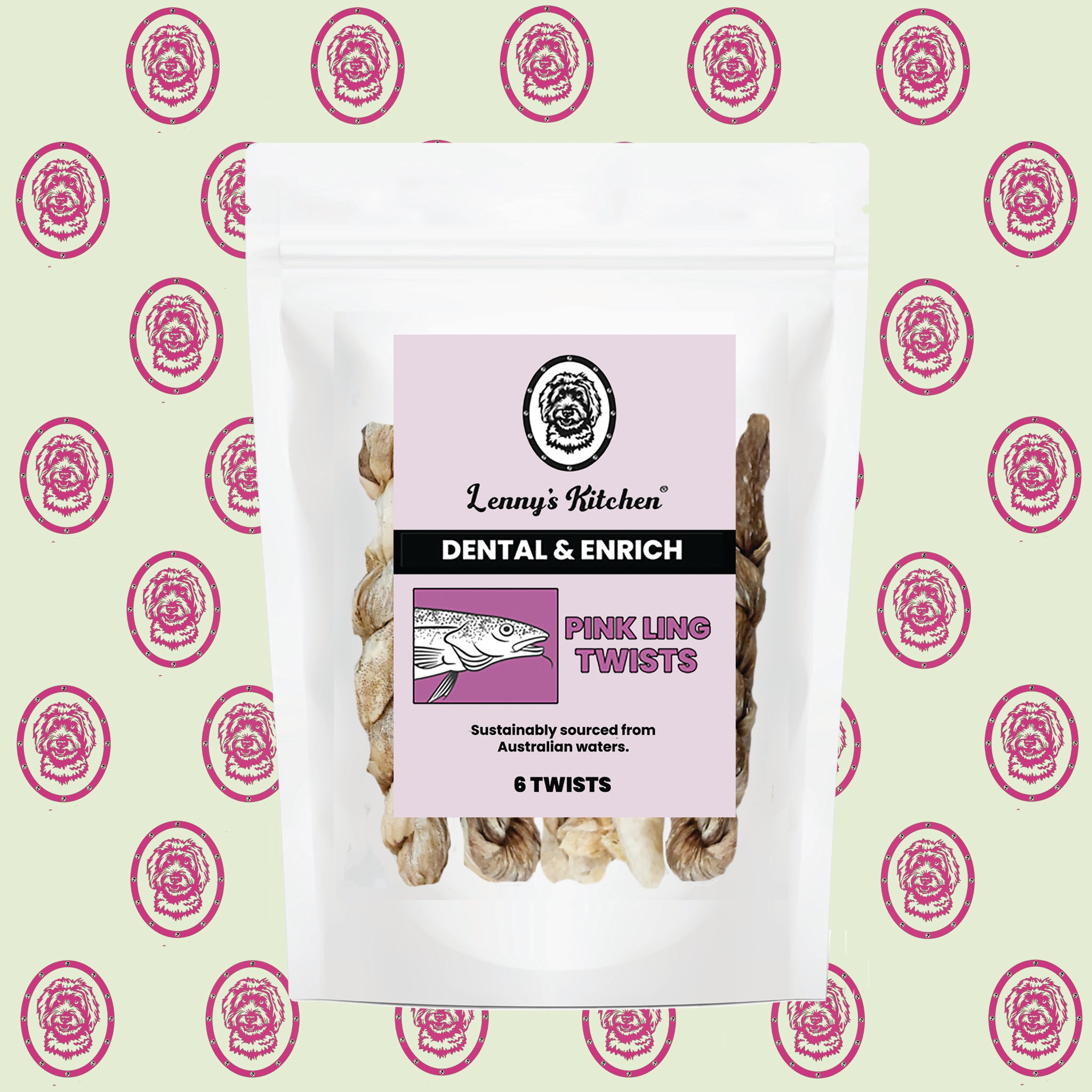 Pink Ling Twists - 6 Pack