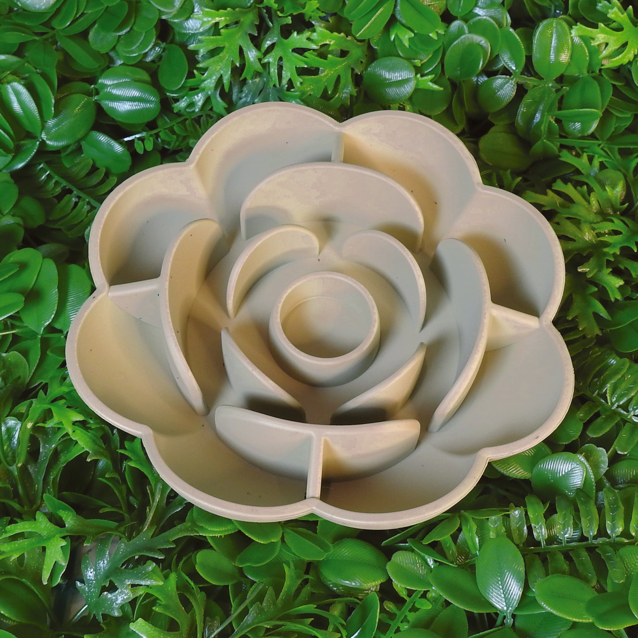 Rose Slow Feeder Bowl-Light Olive